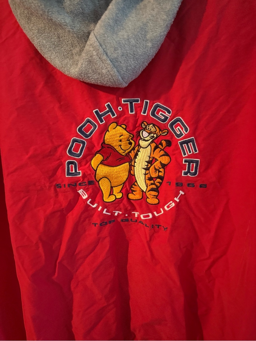 Vintage Disney Catalog Winnie the Pooh Tigger Red Baseball Varsity Jacket Sz XL - Picture 9 of 11